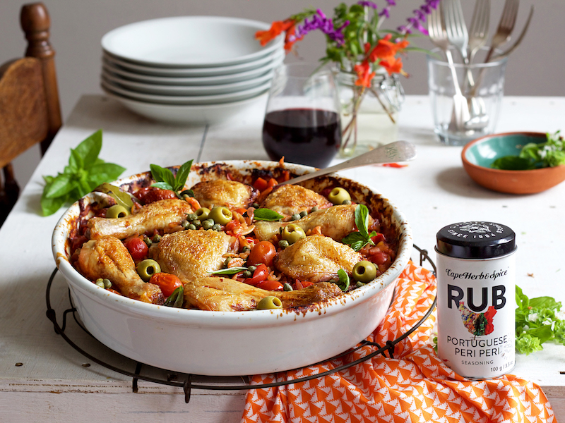 Spicy Chicken Cacciatore with Orzo